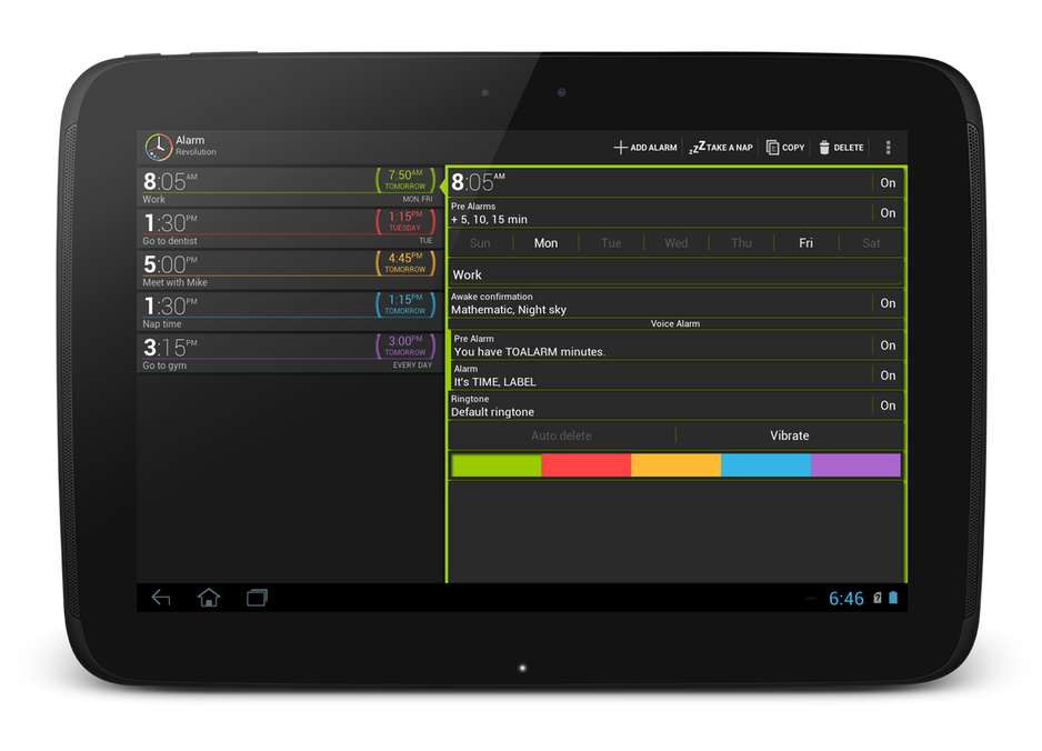 Tablet interface